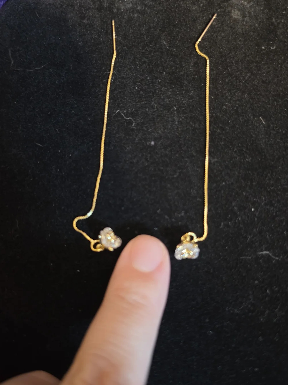 Gold and Silver Floral Threader Earrings